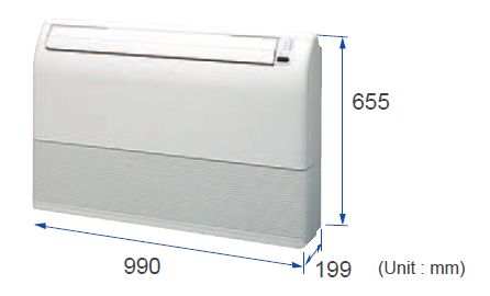 fujitsu general dimenzije parapetne jedinice